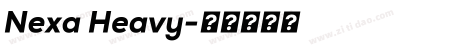 Nexa Heavy字体转换